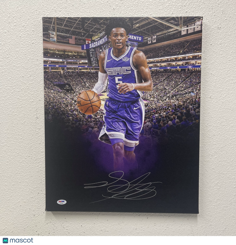 De'Aaron Fox Sacramento Kings Signed NBA Basketball Canvas Print PSA Autographed