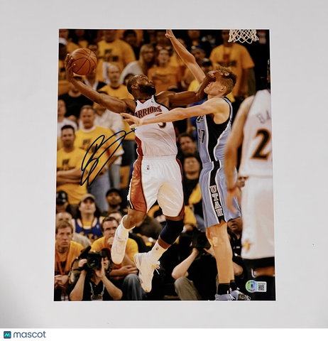 Baron Davis Golden State Warriors Signed Basketball 11x14 Photo BAS