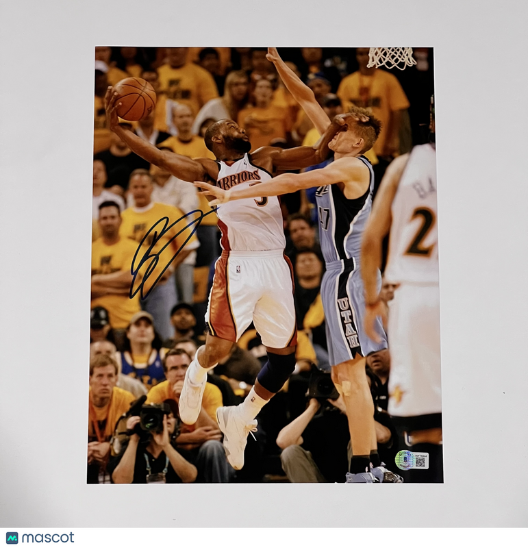 Baron Davis Golden State Warriors Signed Basketball 11x14 Photo BAS