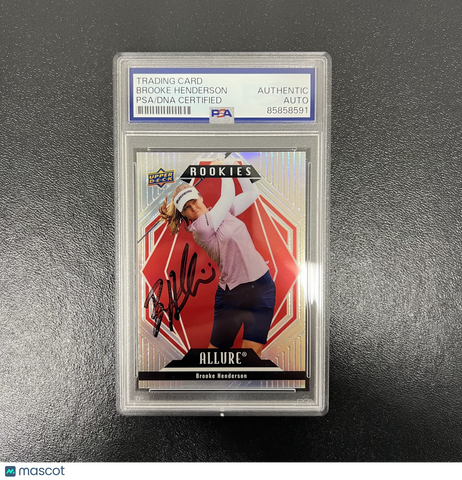 Portfolio Golf#AR-HE Brooke Henderson Signed Card PSA Autographed