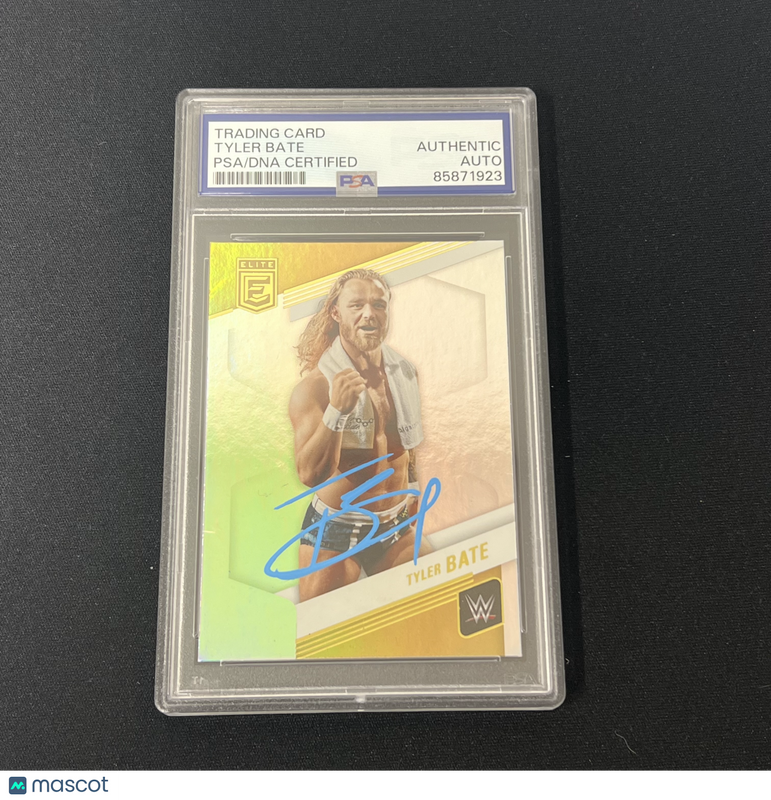 2023 Panini Donruss Elite WWE#11 Tyler Bate Signed Card Auto PSA Slabbed