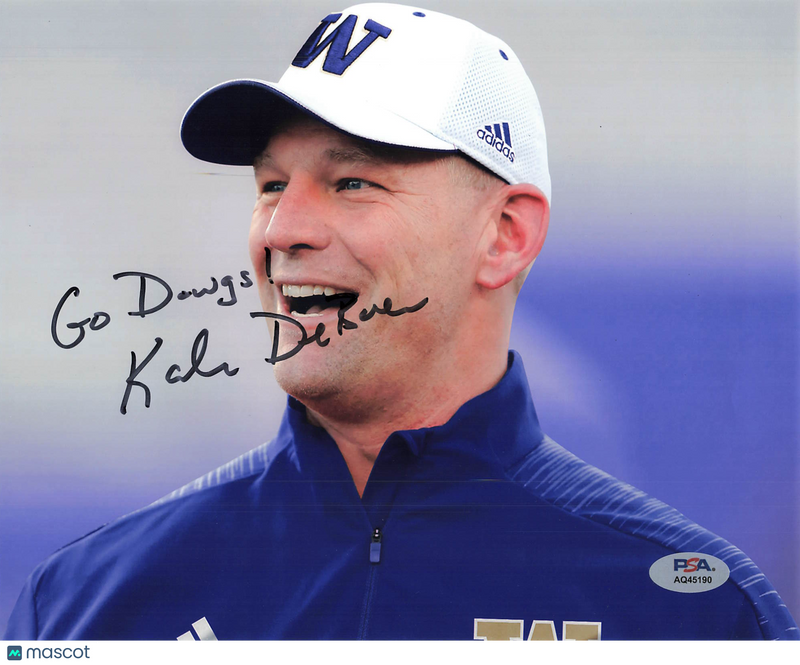 Kalen DeBoer Signed Washington Huskies Football 8x10 Photo PSA Autographed