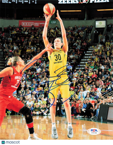 Breanna Stewart Seattle Storm Signed Basketball 8x10 Photo PSA