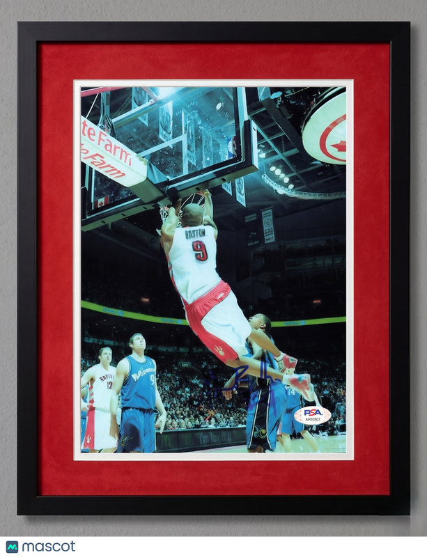 Maceo Baston Toronto Raptors Signed Basketball 8x10 Custom Framed Photo