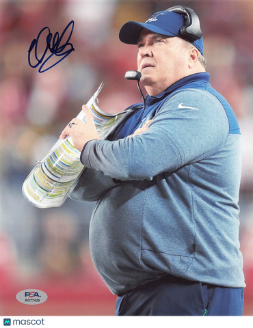 Coach Mike Mccarthy PSA 8x10 Photo Dallas Cowboys Autographed
