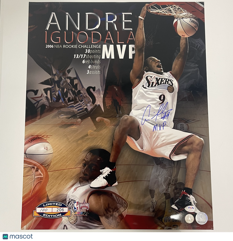 Andre Iguodala Signed 16x20 Photo PSA Philadelphia 76ers