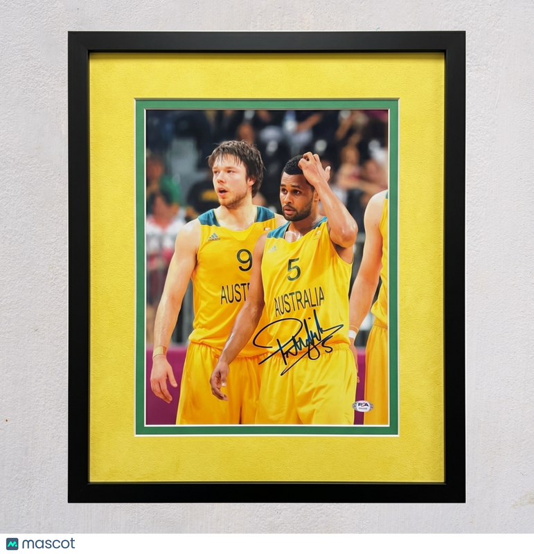 Patty Mills Australian Boomers Signed Basketball 11x14 Custom Framed Photo PSA