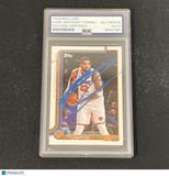2025–26 Topps #19 Karl-Anthony Towns Signed Card Auto PSA Slabbed Knicks