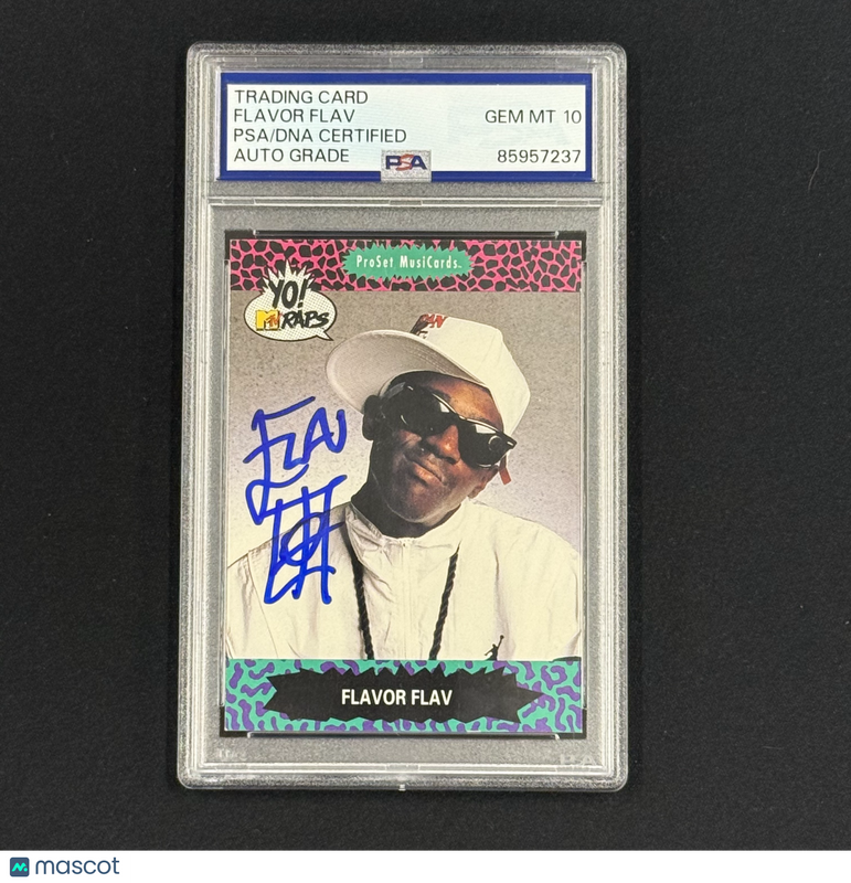 1991 Pro Set Flavor Flav #36 Signed Card Auto 10 PSA Slabbed