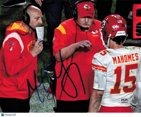 Matt Nagy Signed Kansas City Chiefs Football 8x10 Photo PSA Autographed