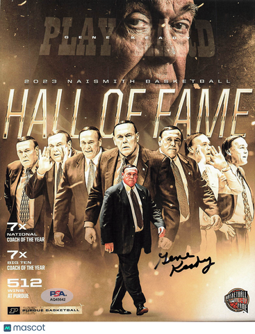 Gene Keady Purdue Boilermakers Signed Basketball 8x10 Photo PSA