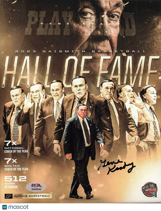 Gene Keady Purdue Boilermakers Signed Basketball 8x10 Photo PSA