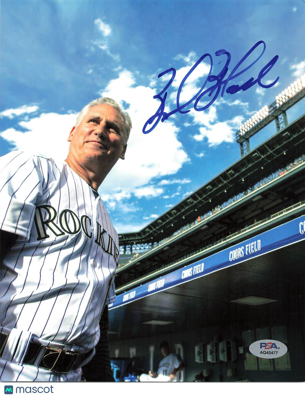 Bud Black Colorado Rockies Signed Basketball 8x10 Photo PSA