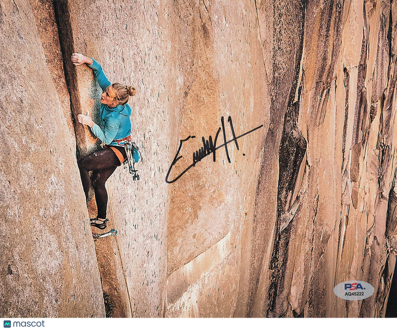 Emily Harrington Signed Rock Climbing / Mountaineering 8x10 Photo PSA