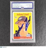2007 Topps Heritage #458 Adam Lind Signed Card Auto PSA Slabbed Blue Jays