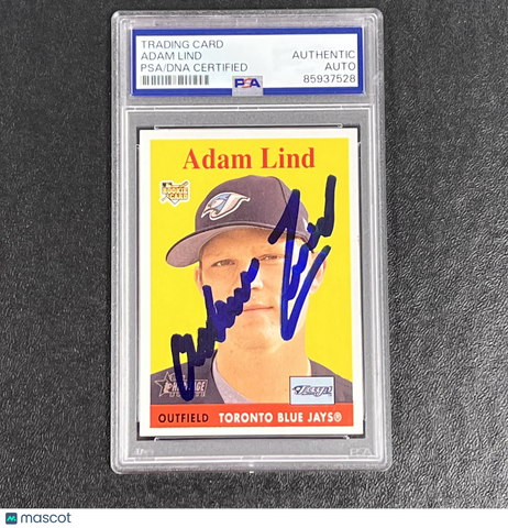 2007 Topps Heritage #458 Adam Lind Signed Card Auto PSA Slabbed Blue Jays