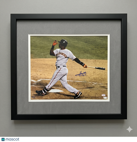 Edgar Renteria San Francisco Giants Signed 16x20 Custom Framed Photo PSA