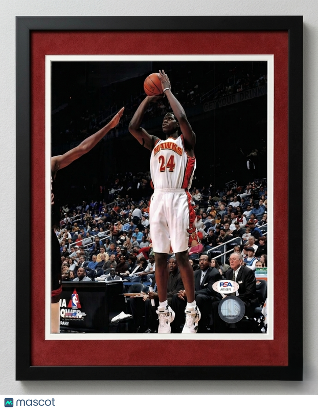 Marvin Williams Atlanta Hawks Signed Basketball 8x10  Custom Framed Photo PSA
