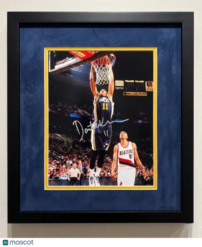 Dante Exum Utah Jazz Signed Basketball 11x14 Custom Framed Photo PSA