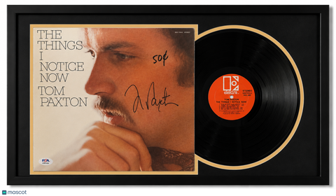 Tom Paxton Signed The Things I Notice Now Framed Vinyl PSA Album Auth