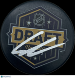 Leo Carlsson Signed Hockey Puck PSA Autographed Anaheim Ducks