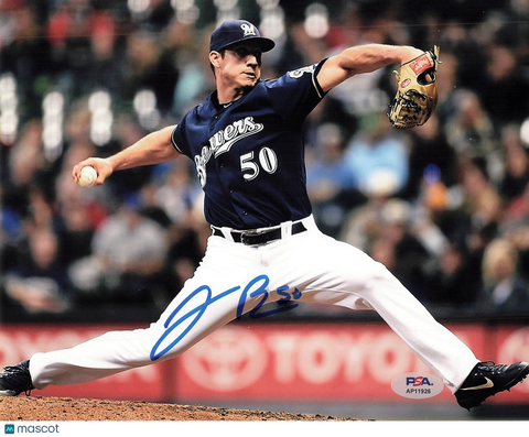 Jacob Barnes Milwaukee Brewers Signed 8x10 Photo PSA