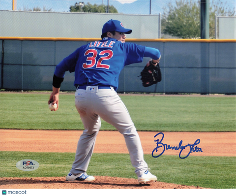 Brendon Little Chicago Cubs Signed 8x10 Photo PSA