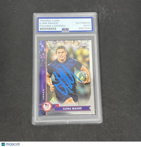 Ilona Maher 2024 Topps Chrome#11 Signed Card PSA Autographed