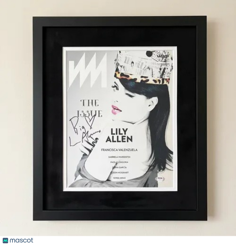 Lily Allen signed 11x14 Custom Framed photo PSA/DNA Autographed