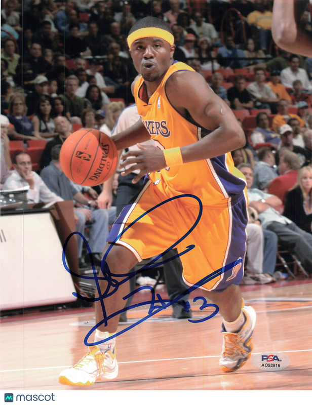 Shammond Williams Los Angeles Lakers Signed Basketball 8x10 Photo PSA