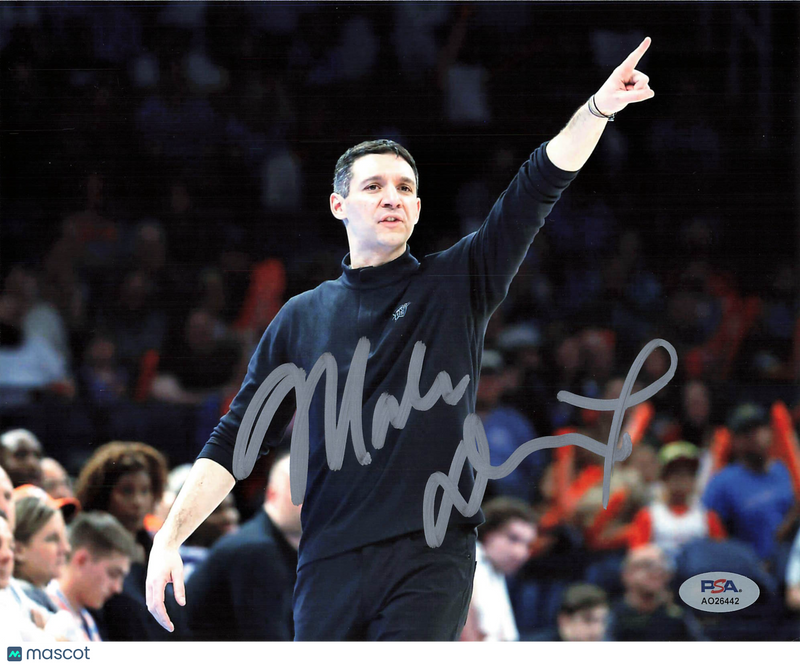 Mark Daigneault Oklahoma City Thunder Signed Basketball 8x10 Photo PSA Auth