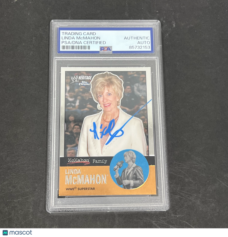 Linda McMahon 2007 Topps Chrome Heritage WWE#57 Signed Card PSA Autographed