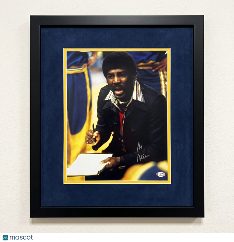 Al Attles Golden State Warriors Signed Basketball 11x14 Custom Framed Photo PSA