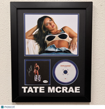 Tate McRae Signed Think Later CD Cover Framed 16x20 Display JSA