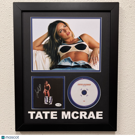 Tate McRae Signed Think Later CD Cover Framed 16x20 Display JSA