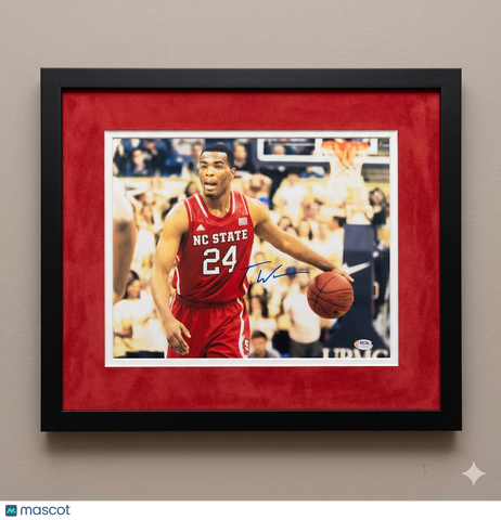 TJ Warren NC State Wolfpack Signed Basketball 11x14 Custom Framed Photo PSA
