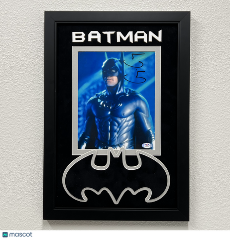 George Clooney Signed 8x10 Photo Framed(14x20") PSA Authentic Batman