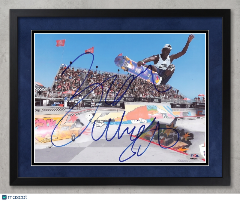 Zion Wright Team USA skateboarder Signed 8x10 Custom Framed Photo PSA Auth