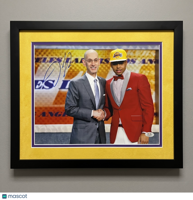 D'Angelo Russell Los Angeles Lakers Signed 11x14 Custom Framed Photo PSA