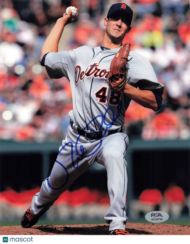 Rick Porcello Detroit Tigers Signed 8x10 Photo PSA
