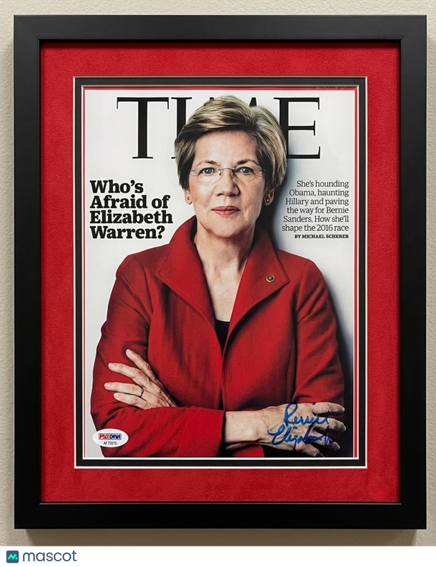 Elizabeth Warren Signed 8x10 Custom Framed Photo PSA Autographed