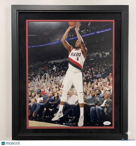 Moe Harkless Portland Trail Blazers Signed 11X14 Custom Framed photo PSA