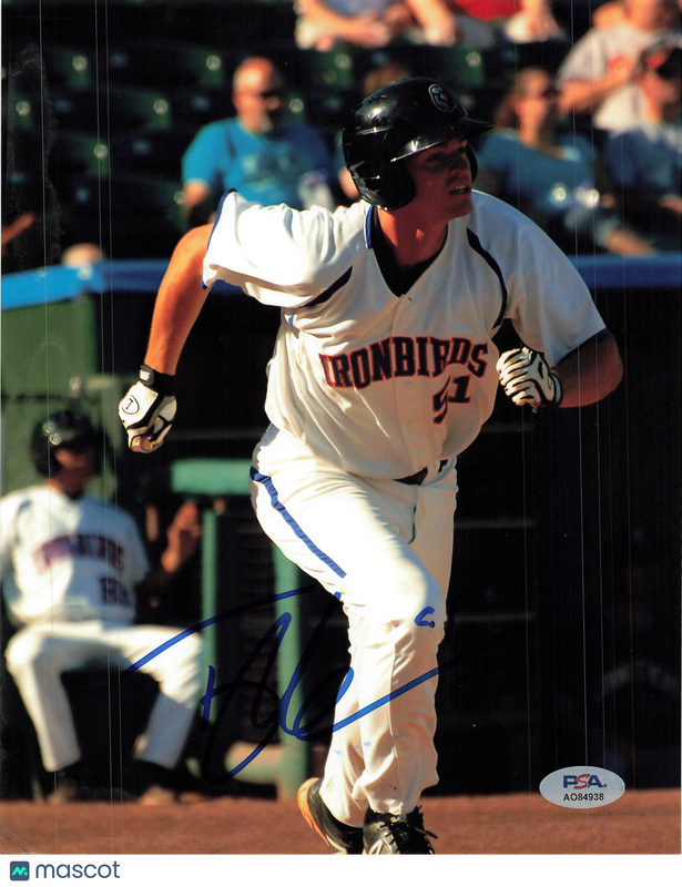 Trey Mancini Aberdeen IronBirds Signed 8x10 Photo PSA