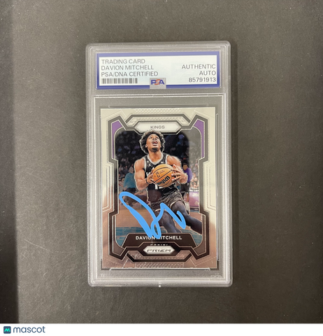 Davion Mitchell 2023-24 Panini Prizm Basketball#227 Signed Card PSA Autographed