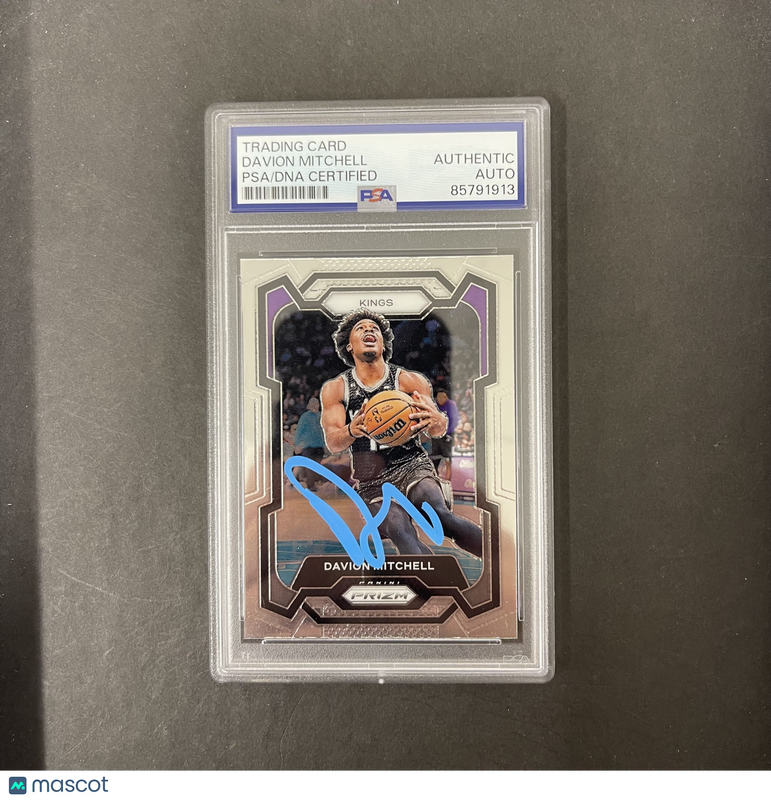 Davion Mitchell 2023-24 Panini Prizm Basketball#227 Signed Card PSA Autographed