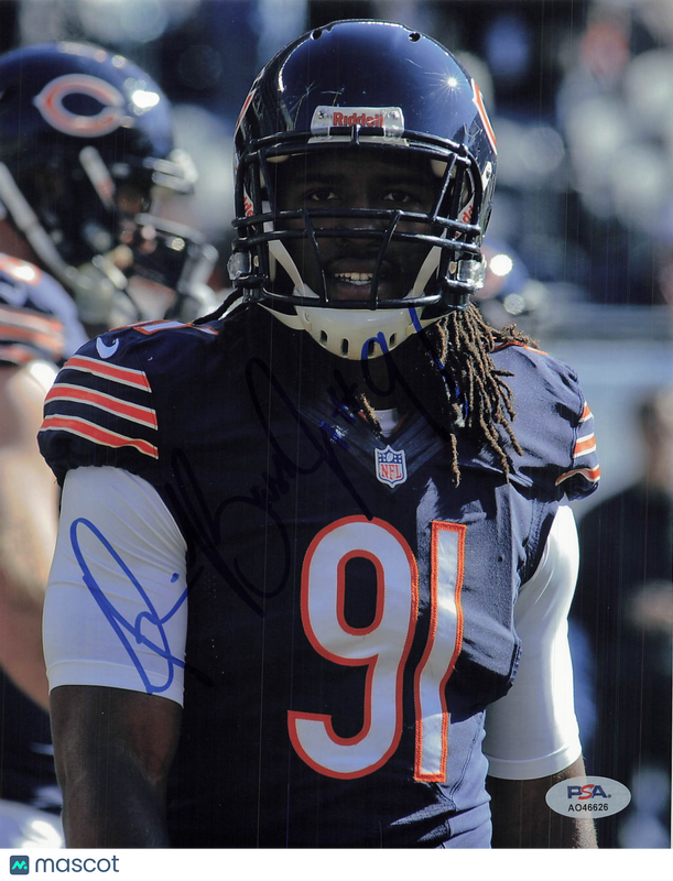 David Bass Signed Chicago Bears Football 8x10 Photo PSA Autographed