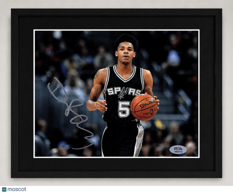 Dejounte Murray San Antonio Spurs Signed Custom Framed 8x10 Photo PSA