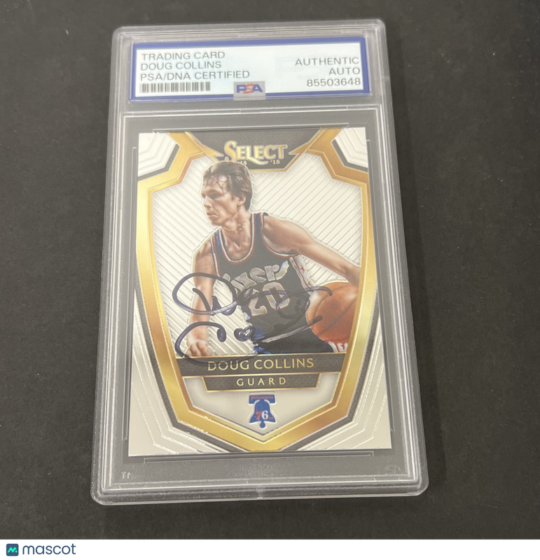 2014-15 Panini Select #182 Doug Collins signed card PSA 76ers