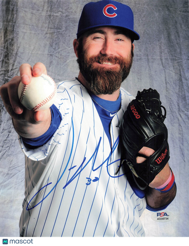 Jason Motte Chicago Cubs Signed 8x10 Photo PSA