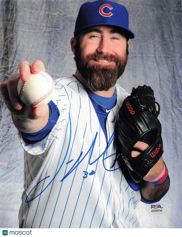 Jason Motte Chicago Cubs Signed 8x10 Photo PSA